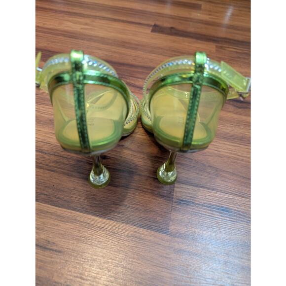Gianni Bini Green Clear Rhinestone Heels- Size 5.5- NWOT - Picture 6 of 7